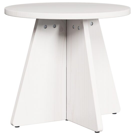 873539 6 Masă de cafea 3 pcs Alb 49 x 49 x 30 cm Lemn masiv de pin 873539 6