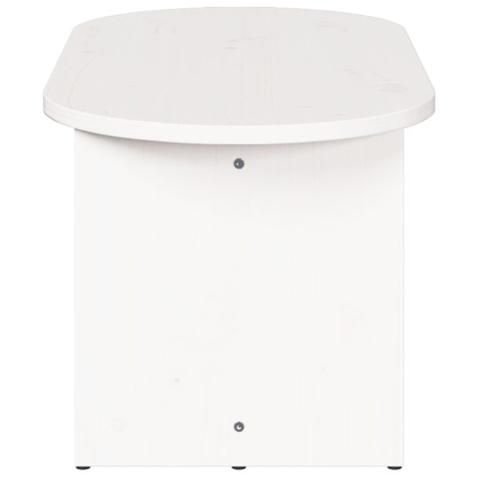 873542 6 Masă de cafea Alb 80 x 39.5 x 35 cm Lemn masiv de pin 873542 6