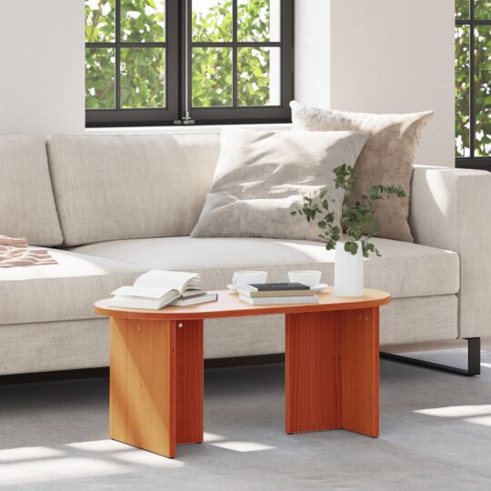 Masă de cafea Maro ceruit 80 x 39.5 x 35 cm Lemn masiv de pin