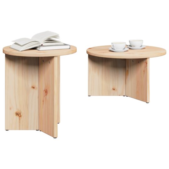 873550 3 Masă de cafea 2 pcs natural 49 x 49 x 28 cm Lemn masiv de pin 873550 3
