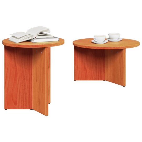 873552 3 Masă de cafea 2 pcs Maro ceruit 49 x 49 x 28 cm 873552 3