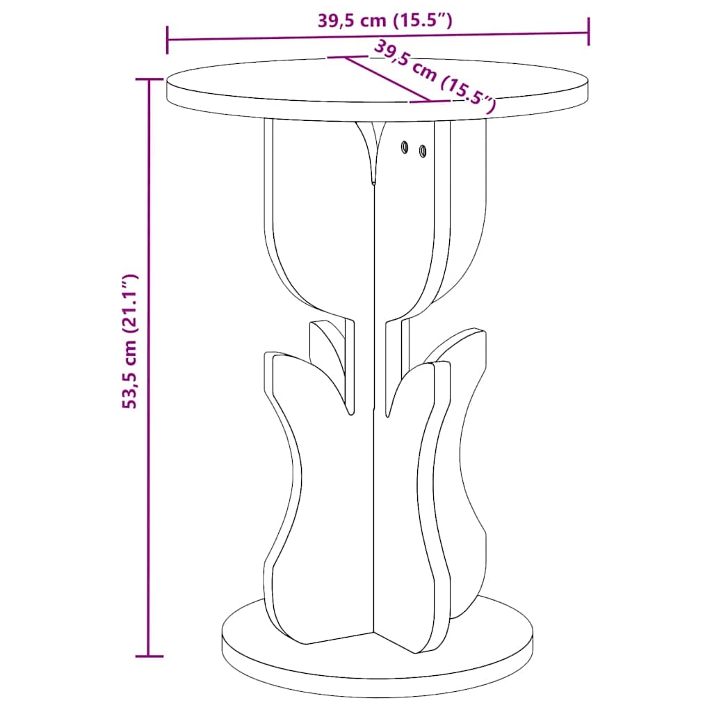 873556 10 Masă laterală natural 39.5 x 39.5 x 53.5 cm Lemn masiv de pin Masă laterală natural 39.5 x 39.5 x 53.5 cm Lemn masiv de pin - imagine 10
