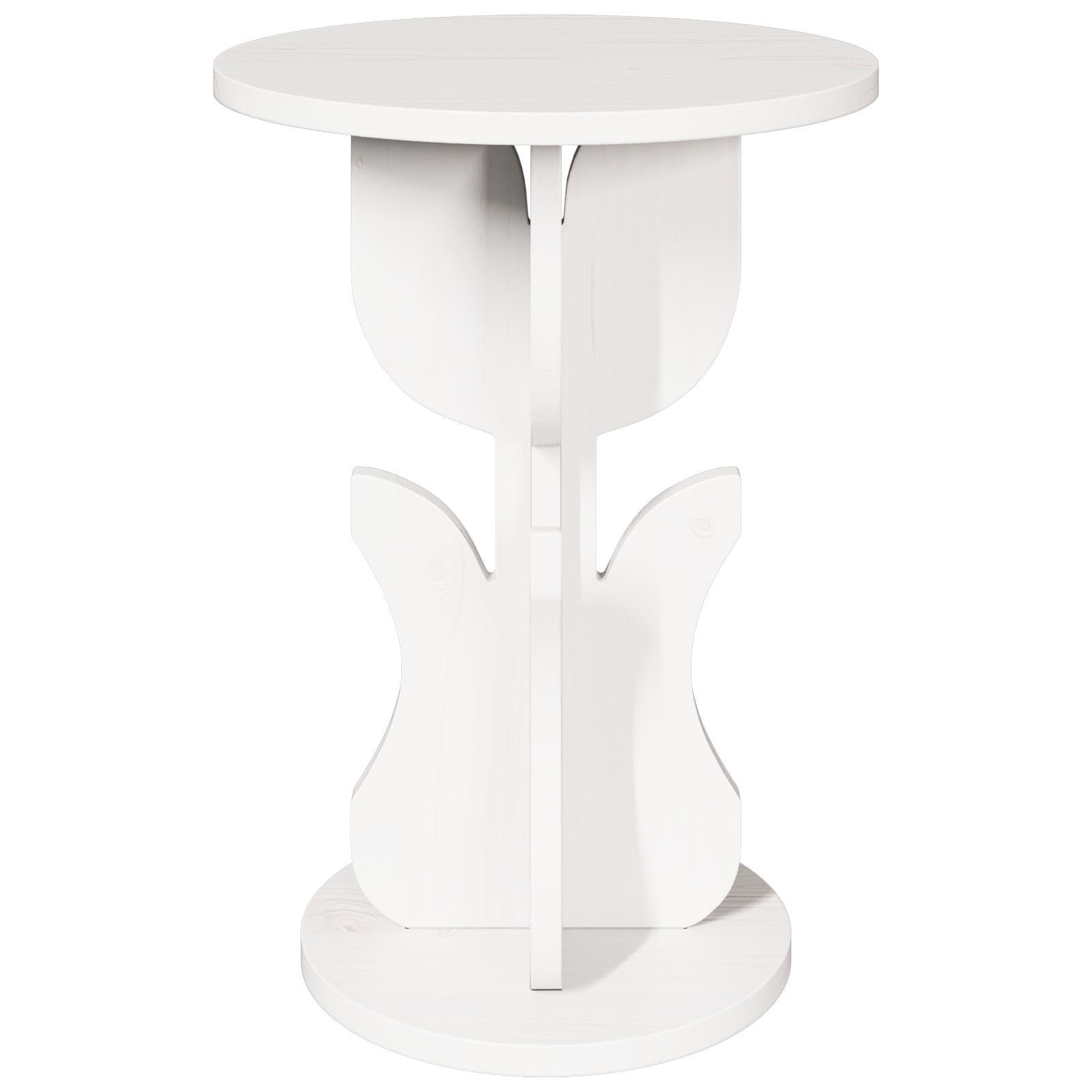 873557 5 Masă laterală Alb 39.5 x 39.5 x 53.5 cm Lemn masiv de pin Masă laterală Alb 39.5 x 39.5 x 53.5 cm Lemn masiv de pin - imagine 5