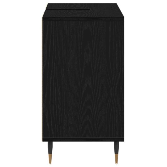 873894 7 Dulap de Baie cu ușă Stejar negru 80 x 33 x 60 cm Lemn compozit 873894 7