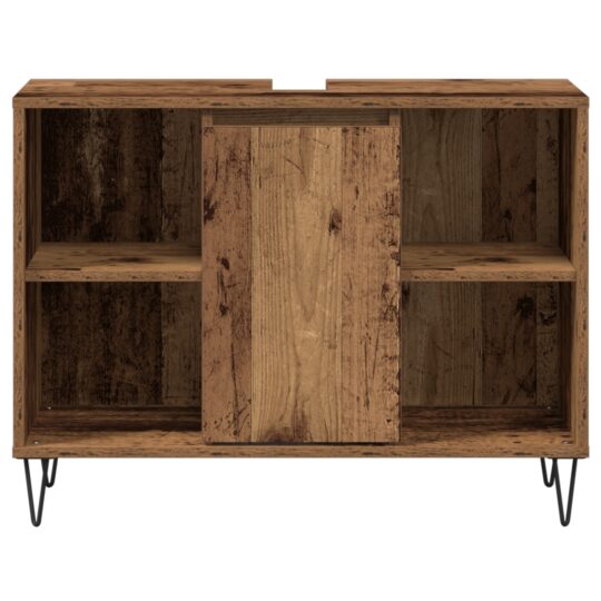 873895 6 Dulap de Baie cu raft Lemn vechi 80 x 33 x 60 cm Lemn compozit 873895 6