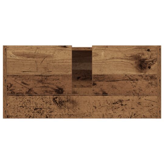 873895 9 Dulap de Baie cu raft Lemn vechi 80 x 33 x 60 cm Lemn compozit 873895 9