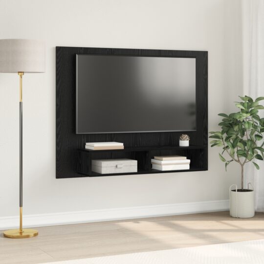 Dulap pentru TV pe Perete Stejar negru 120 x 23.5 x 90 cm