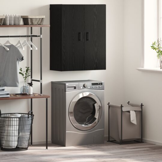 Dulap montat pe perete Stejar negru 69.5 x 34 x 90 cm