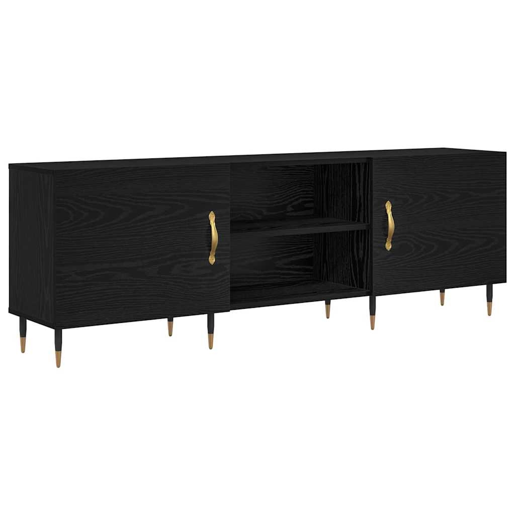 879594 2 Cabinet TV Stejar negru 150 x 30 x 50 cm Lemn compozit Cabinet TV Stejar negru 150 x 30 x 50 cm Lemn compozit - imagine 2