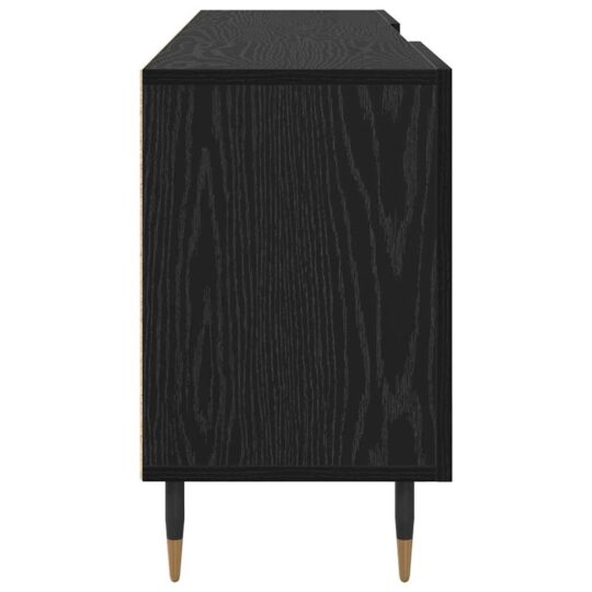 879594 7 Cabinet TV Stejar negru 150 x 30 x 50 cm Lemn compozit 879594 7