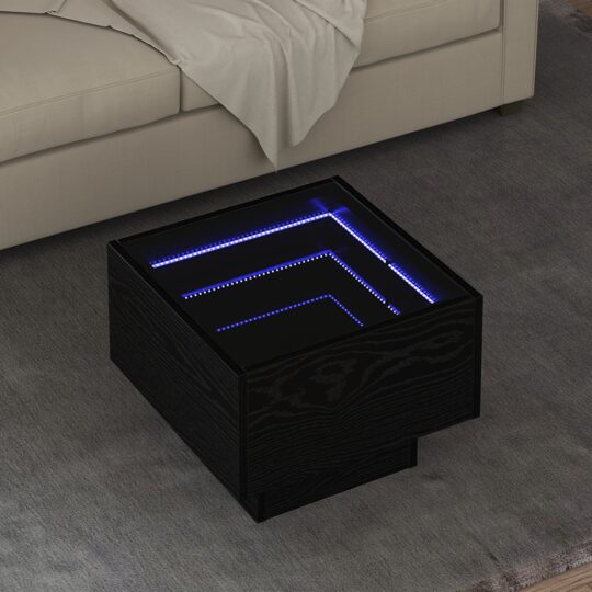 Masă de cafea Stejar negru 40 x 40 x 30 cm Lemn compozit