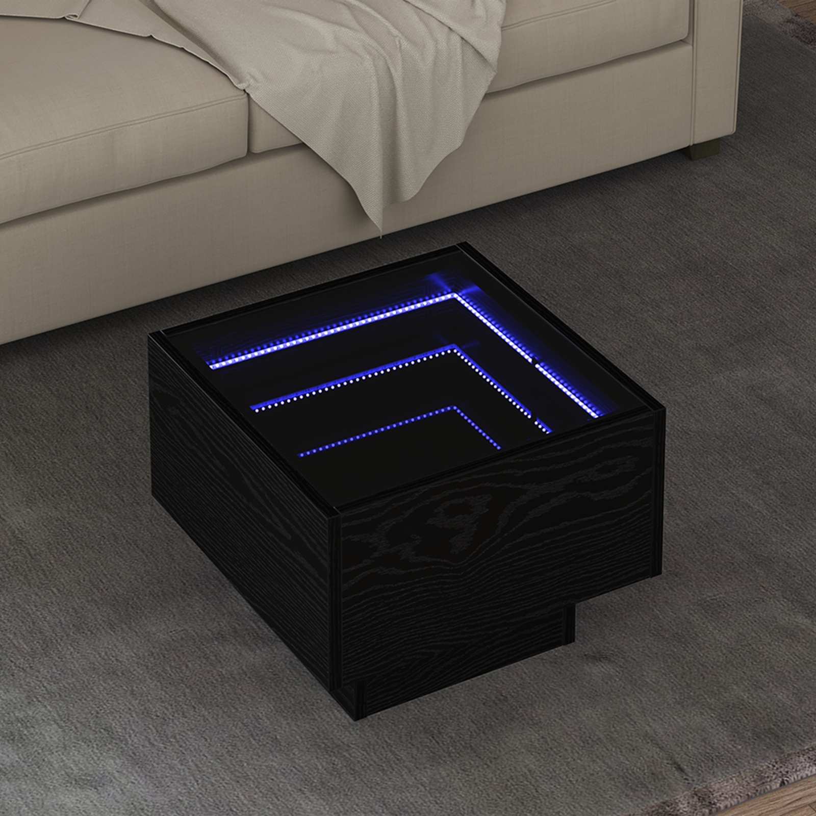 879658 1 Masă de cafea Stejar negru 40 x 40 x 30 cm Lemn compozit Masă de cafea Stejar negru 40 x 40 x 30 cm Lemn compozit