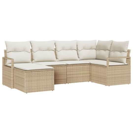 Alternative view of Set de canapele pentru grădină 8 pcs Bej Rattan poli