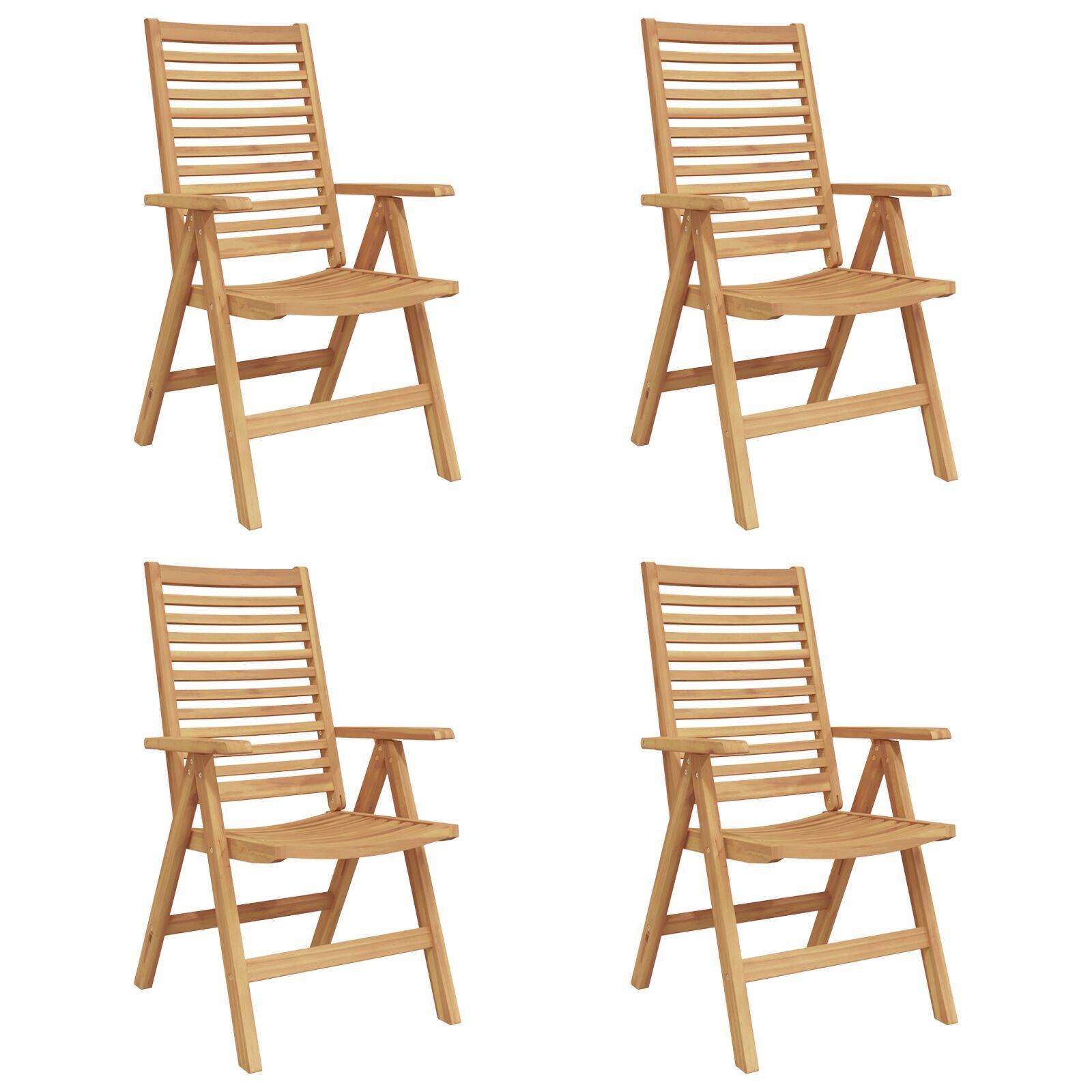 image 1 3376031 Scaun pentru Grădină 4 pcs Maro 52 x 64.5 x 108 cm Scaun pentru Grădină 4 pcs Maro 52 x 64.5 x 108 cm - imagine 2