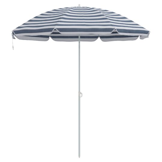 Alternative view of Parasol de Plajă albastru 263 x 263 x 272 cm Poliester și metal
