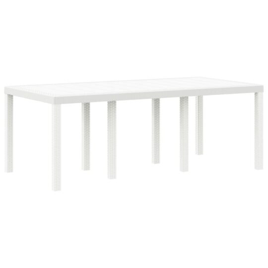 Alternative view of Masă de Grădină Alb 200 x 100 x 73 cm poliratan
