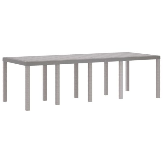 Alternative view of Masă de Grădină Gri deschis 250 x 100 x 73 cm poliratan