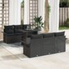image 2 3356946 Set de canapele pentru grădină cu pernă 7 pcs Negru Rattan poli image 2 3356946