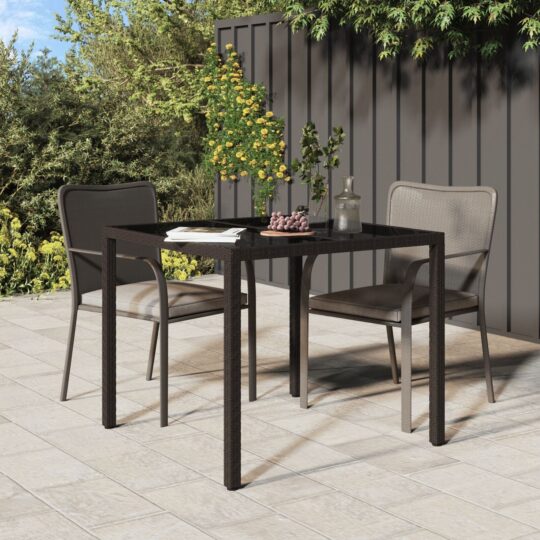 Masă de grădină pentru dining Maro 90 x 90 x 75 cm Rattan poli