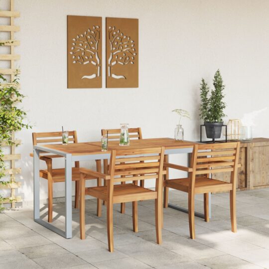 Masă de grădină pentru dining Gri 160 x 80 x 75 cm