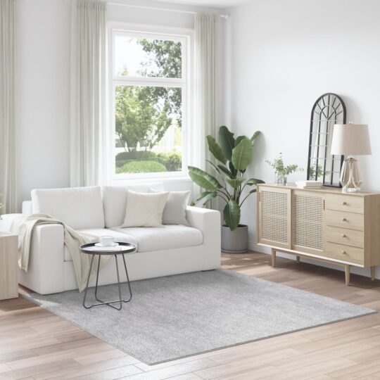 Covor Shaggy Antiderapant Gri 200 x 200 cm PP