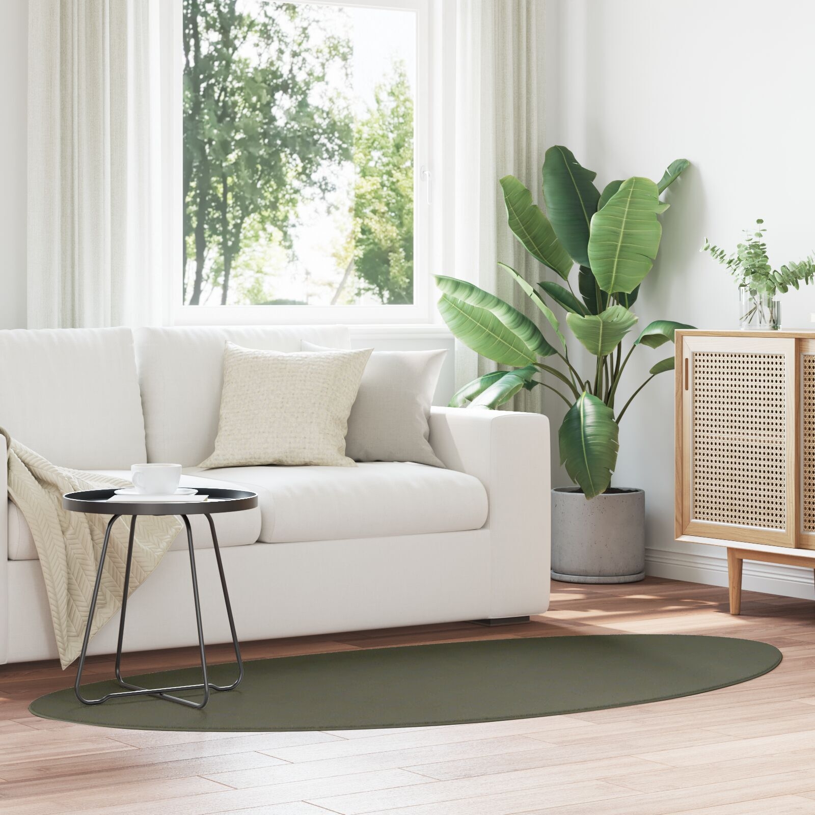 image 2 4103692 Covor HUARTE Verde pădure 100 x 200 cm Poliester Covor HUARTE Verde pădure 100 x 200 cm Poliester