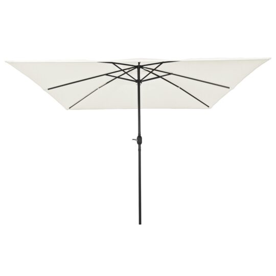 Parasol de Grădină Alb și negru 295 x 295 x 245 cm