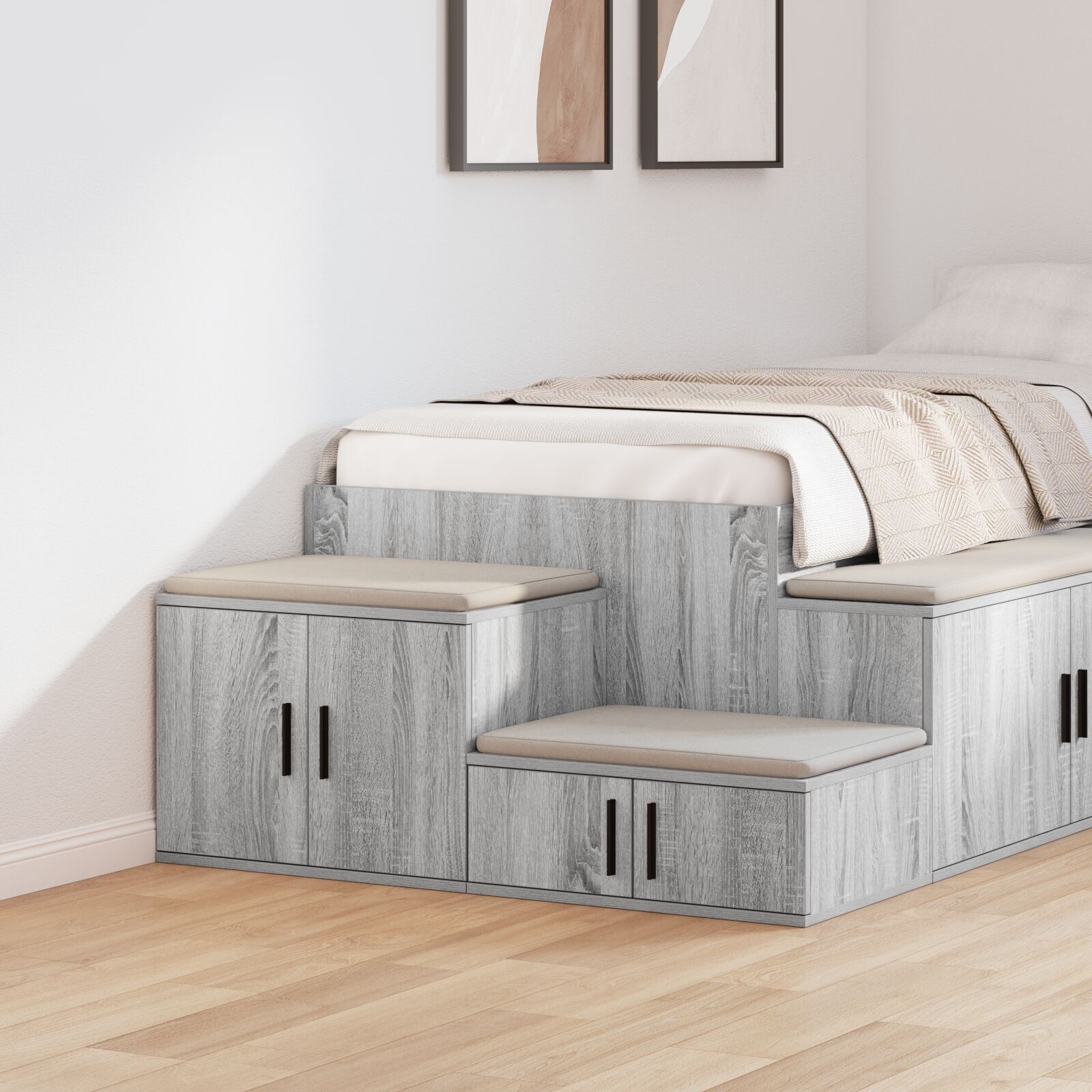 image 2 866680 Dulap de depozitare sonoma gri 103 x 41 x 40 cm Lemn compozit Dulap de depozitare sonoma gri 103 x 41 x 40 cm Lemn compozit