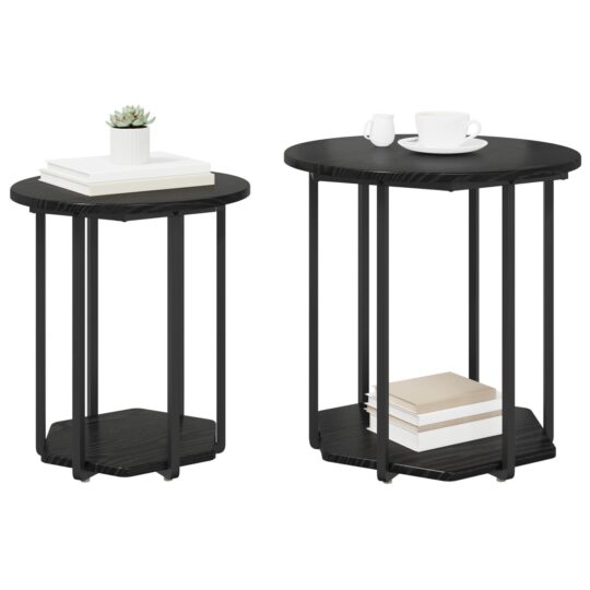 Set măsuțe laterale 2 pcs Stejar negru 50 x 50 x 50.5 cm