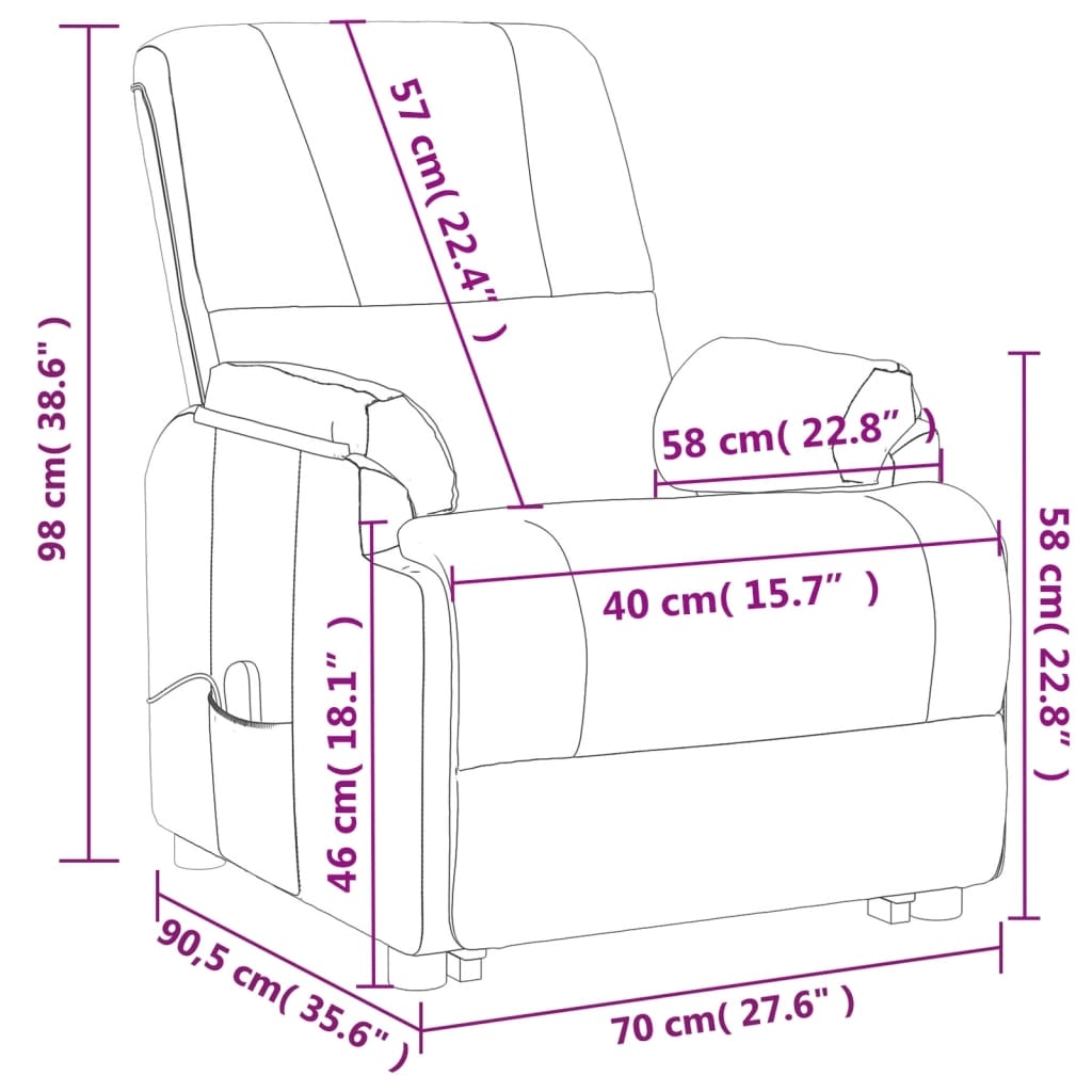 3093179 13 Fotoliu rabatabil cu ridicare, gri deschis, piele întoarsă eco Fotoliu rabatabil cu ridicare, gri deschis, piele întoarsă eco - imagine 13