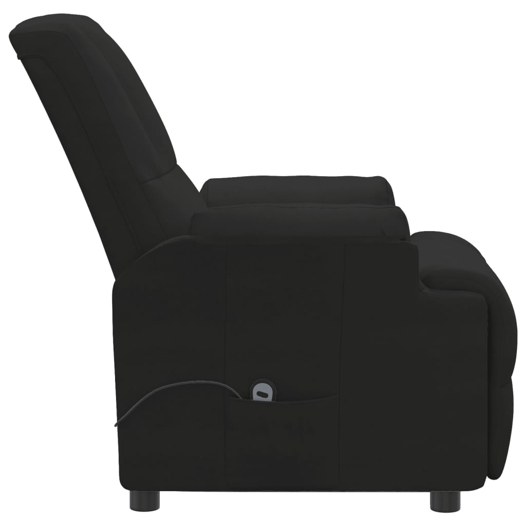 3093181 6 Fotoliu rabatabil cu ridicare, negru, piele întoarsă ecologică Fotoliu rabatabil cu ridicare, negru, piele întoarsă ecologică - imagine 6