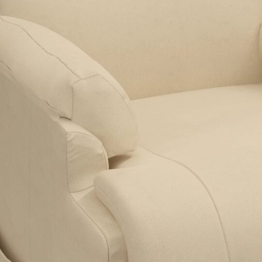 3093182 9 Fotoliu rabatabil cu ridicare, crem, piele întoarsă ecologică 3093182 9