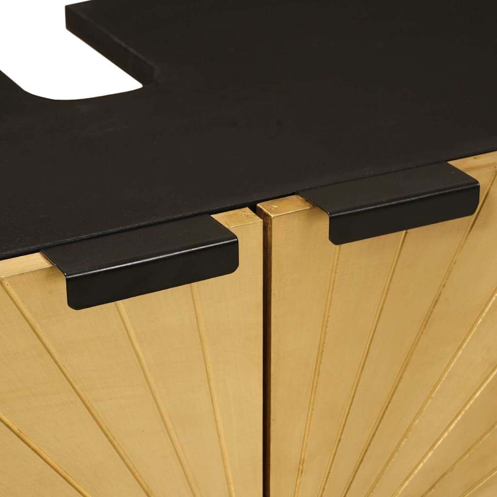 3310024 9 Seturi de mobilier pentru baie cu raft 2 pcs Negru și Aur Seturi de mobilier pentru baie cu raft 2 pcs Negru și Aur - imagine 9