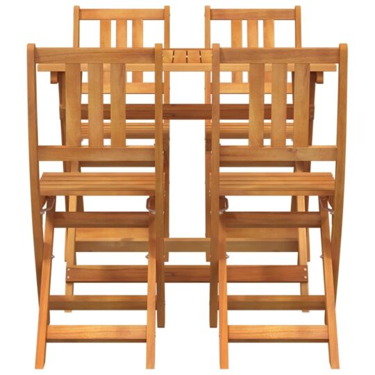 3324837 7 Set Bistro de Grădină 5 pcs Maro lemn masiv de acacia 3324837 7