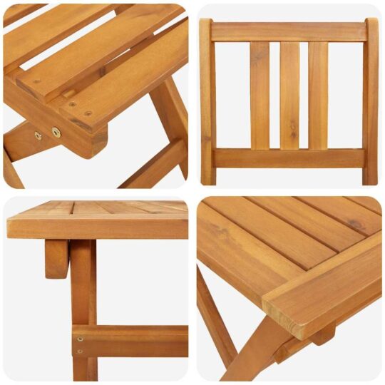3324837 9 Set Bistro de Grădină 5 pcs Maro lemn masiv de acacia 3324837 9