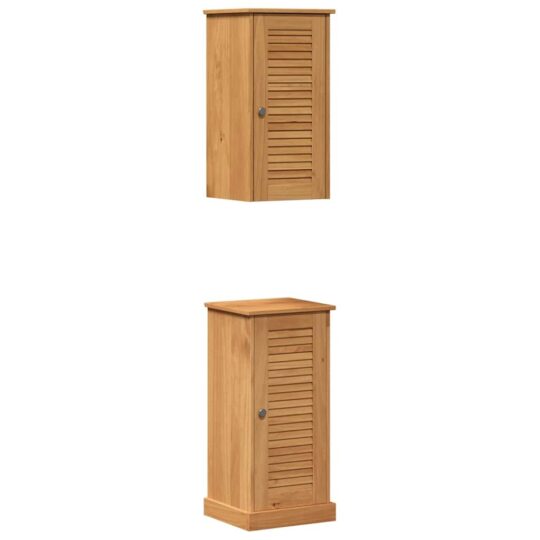 Alternative view of Set de mobilier pentru baie VIGO 2 pcs Marou și Marou miere