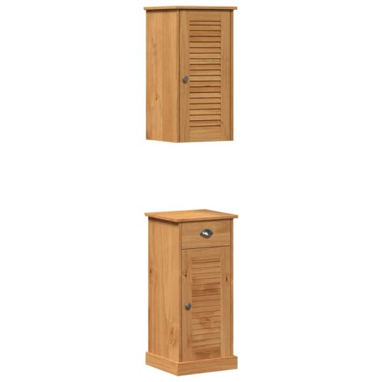 Alternative view of Set de mobilier pentru baie VIGO 2 pcs Marou și Marou miere