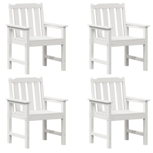 Alternative view of Scaun de dining pentru grădină. 4 pcs Alb 65.5 x 55.5 x 88cm