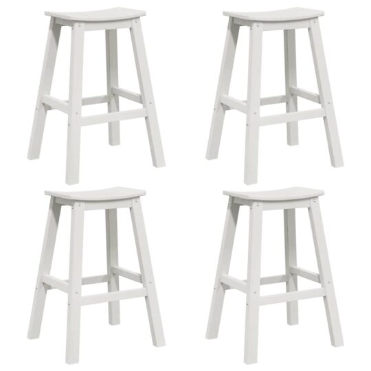 Alternative view of Set bar de grădină 4 pcs Alb HDPE