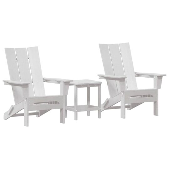 Alternative view of Mobilier de lounge pentru grădină 3 pcs Alb 38 x 38 x 46cm