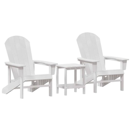 Alternative view of Mobilier de lounge pentru grădină 3 pcs Alb 38 x 38 x 46cm