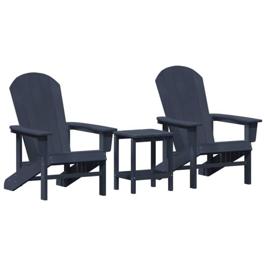 Alternative view of Mobilier de lounge pentru grădină 3 pcs Bleumarin