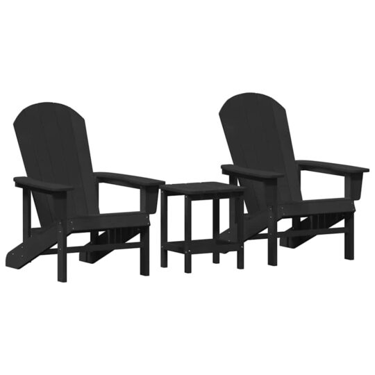 3335832 2 Mobilier de lounge pentru grădină 3 pcs Negru 38 x 38 x 46cm 3335832 2