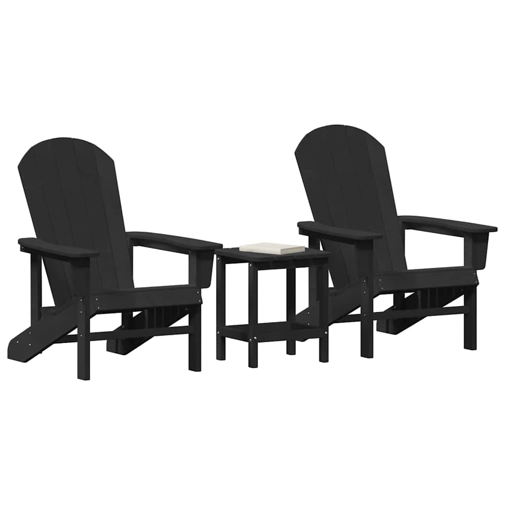 3335832 3 Mobilier de lounge pentru grădină 3 pcs Negru 38 x 38 x 46cm Mobilier de lounge pentru grădină 3 pcs Negru 38 x 38 x 46cm - imagine 3