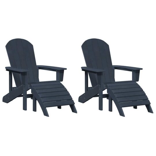 Alternative view of Mobilier de lounge pentru grădină 2 pcs Bleumarin
