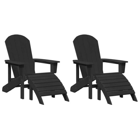 Alternative view of Mobilier de lounge pentru grădină 2 pcs Negru 74 x 82 x 90cm