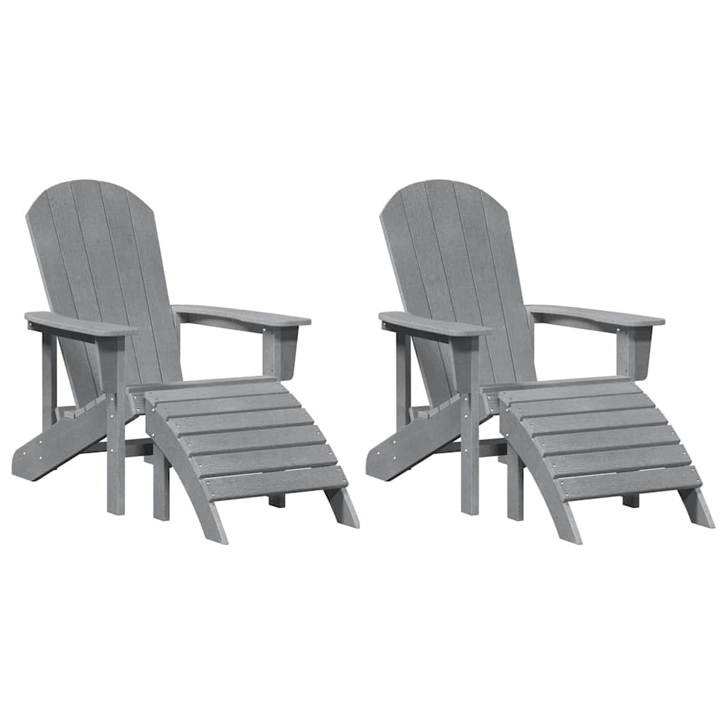 3335845 2 Mobilier de lounge pentru grădină 2 pcs Gri deschis Mobilier de lounge pentru grădină 2 pcs Gri deschis - imagine 2