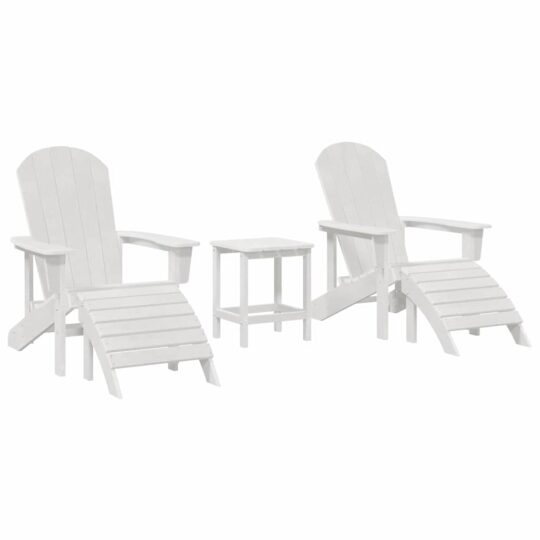 Alternative view of Mobilier de lounge pentru grădină 3 pcs Alb 38 x 38 x 46cm