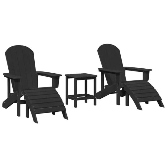 Alternative view of Mobilier de lounge pentru grădină 3 pcs Negru 38 x 38 x 46cm