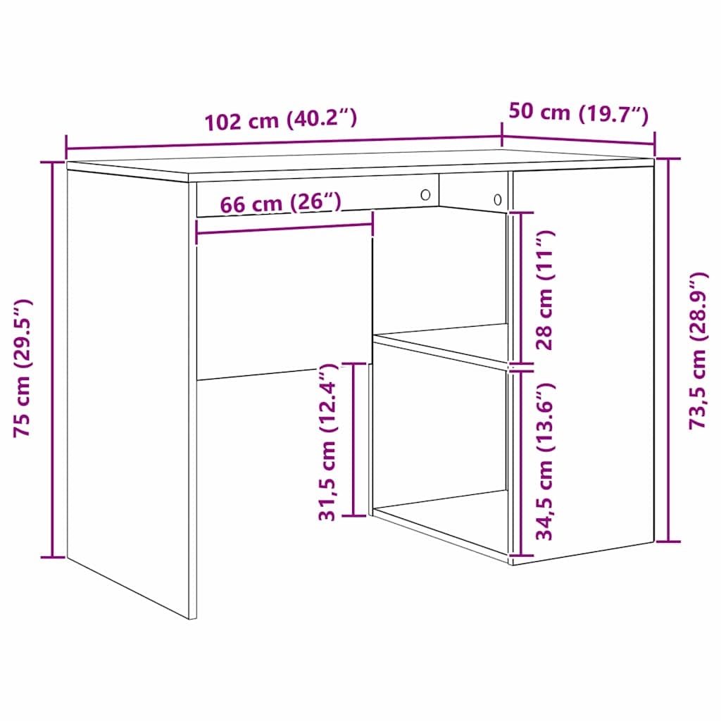 3337273 11 Birou de colț cu sertar Alb 102 x 50 x 75 cm Lemn compozit Birou de colț cu sertar Alb 102 x 50 x 75 cm Lemn compozit - imagine 11